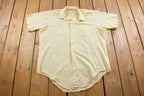 Vintage 1990s Yellow See Through Women's Button Up Shirt