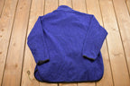 Vintage 1990s Eddie Bauer Quarter Zip Fleece Sweater  Sportswear  90s Fleece Sweater  Streetwear  Athleisure  Hiking