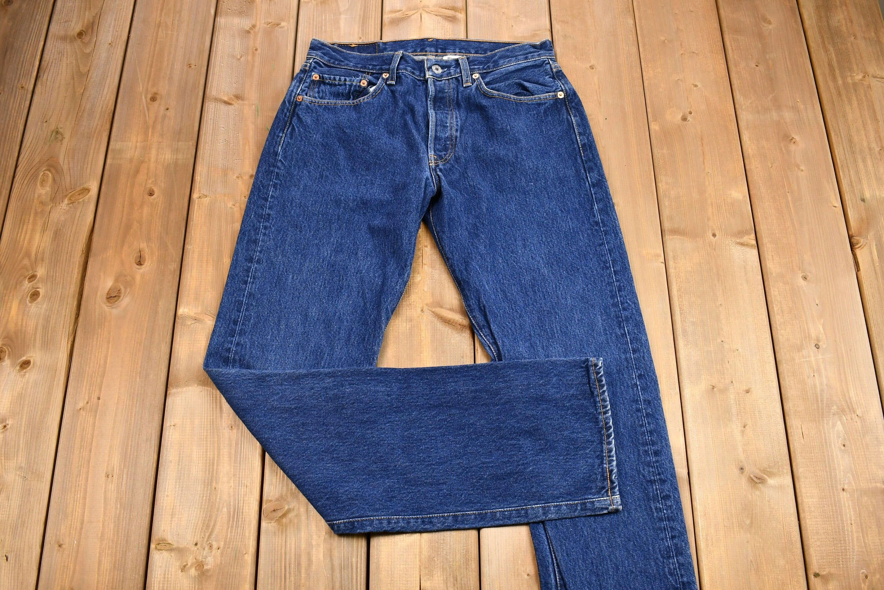 Vintage 1990s Levi's 501 Medium Wash Straight Leg Jeans