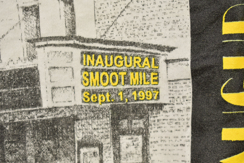 Vintage 1997 Inaugural Smoot Mile Graphic Russell Athletic T Shirt Single Stitch