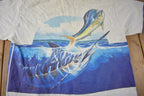 Vintage 1990s Spearfish Single Stitch Wrap Around Graphic T-Shirt Made In USA