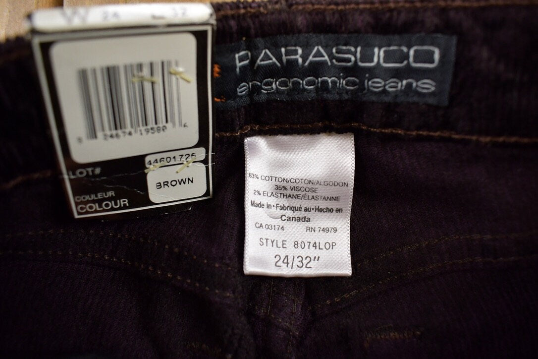 Vintage Maroon Parasuco Deadstock 1990s Pants Size 24x30