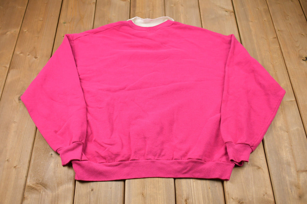 Vintage 1990s Morning Sun Bird Graphic Collared Sweatshirt / 90s Collared / Souvenir / Athleisure / Streetwear / Made In USA / Plants