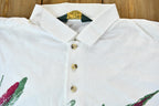 Vintage 1990s Hathaway Knit Classics Single Stitch Lightweight Abstract Graphic Polo Shirt