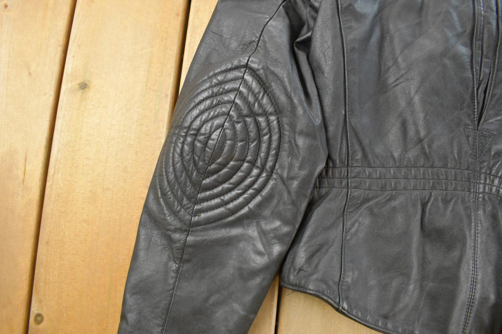 Vintage 1980s Berman's The Leather Experts Biker Leather Jacket Women's Small