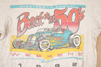 Vintage 1992 Back To The 50's Hot Rod CArtoon Graphic Print Souvenir T-Shirt Men's M
