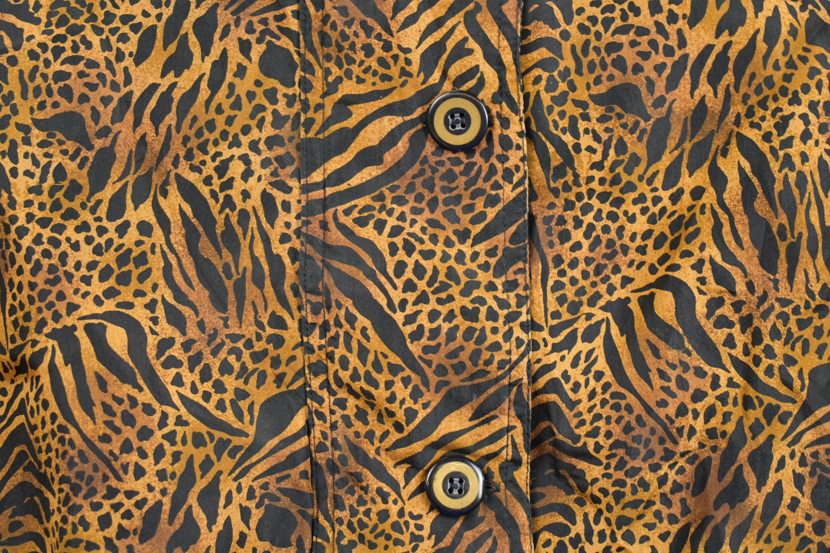 Vintage 1990s Stunt Sports Leopard Print Windbreaker Jacket