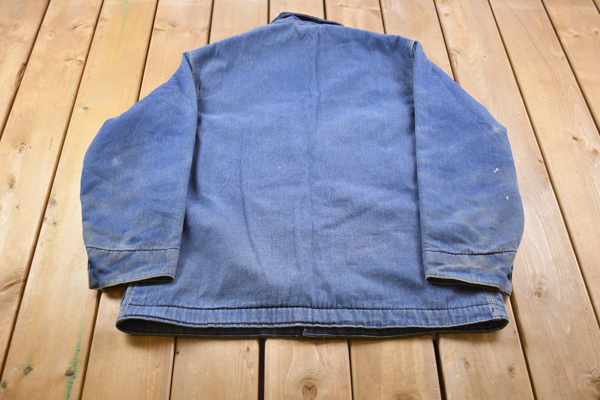 Vintage 1990s Sears Blanket Lined Denim Jean Chore Jacket