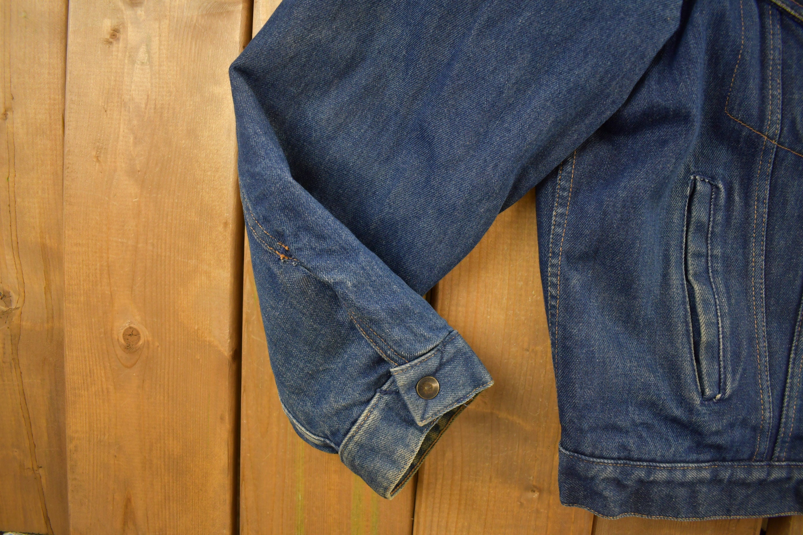 Vintage 1990s Rio Grande Outerwear Sherpa Lined Denim Jacket