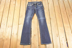 Vintage Deadstock Y2K Grace In LA Bedazzled Bootcut Low Rise Jeans Women's Size 26 x 32