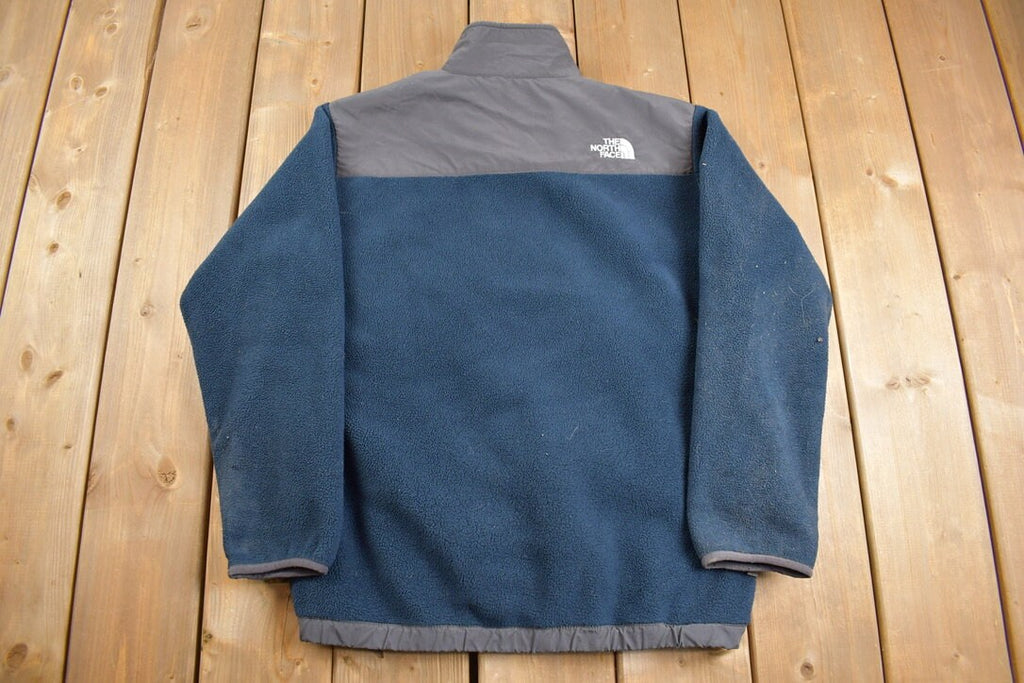 Vintage 1990s Navy Blue North Face Denali Fleece Boys Sweater