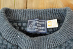 Vintage 1990s Peconic Bay Traders Knit Abstract Pattern Crewneck Sweater