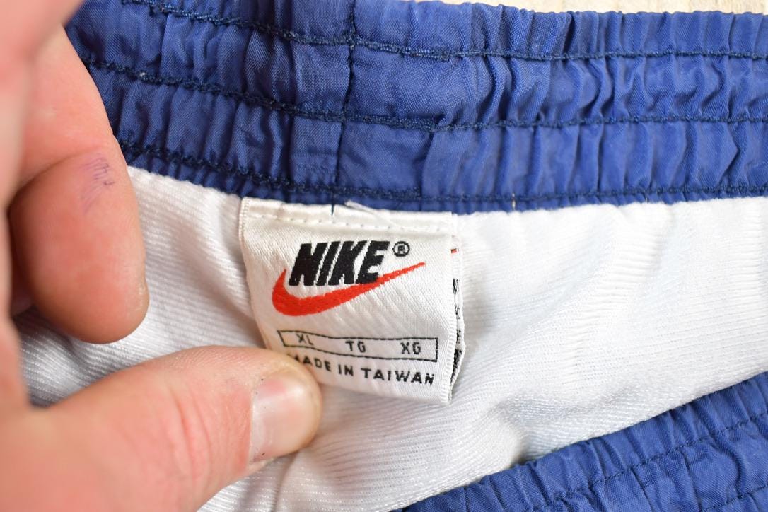 Vintage 1990s Nike Quarter Tearaway Mini Swoosh Splash Athletic Pants Size XL