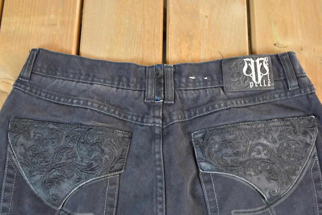 Vintage 1990s Pelle Pelle Hip Hop Denim Jeans Size 36 xs 34