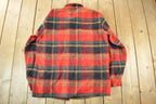 Vintage 1970s Canadian Lumber Jac Wool Flannel Shirt Jacket Men's M-L