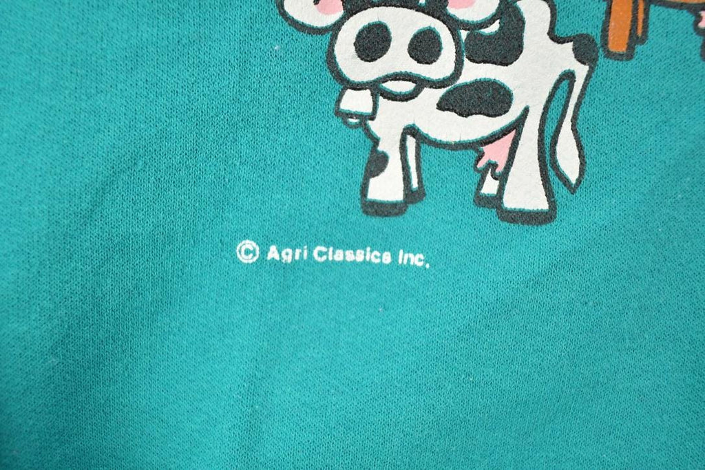 Vintage 1990s Agri Classics Cartoon Farm Cow Crewneck Sweatshirt