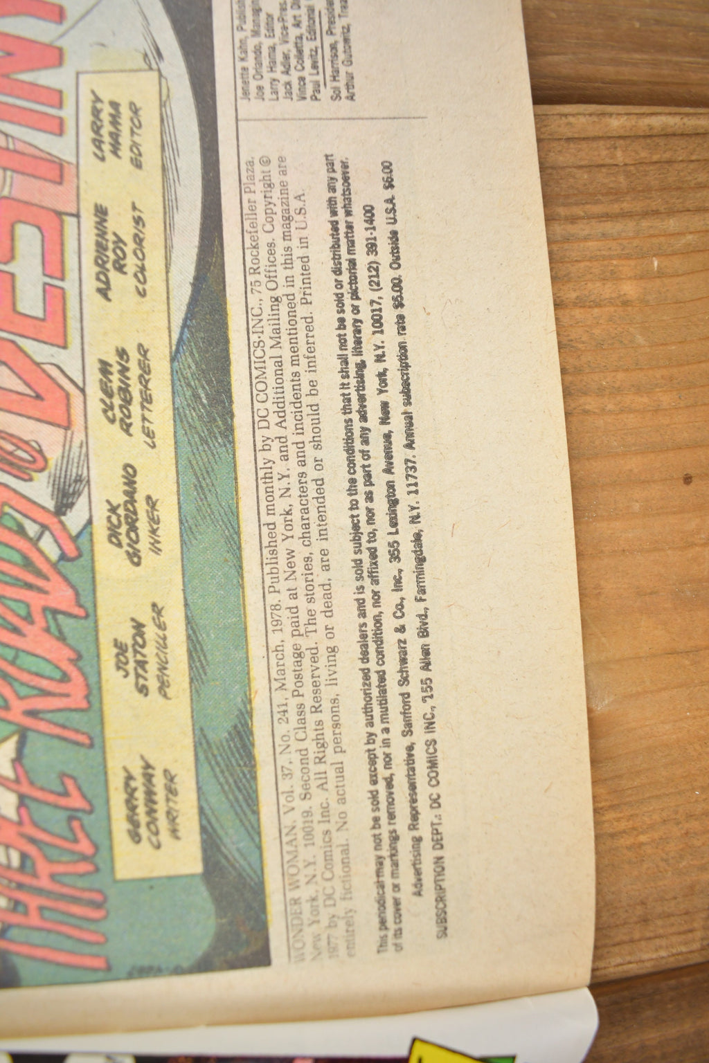 Vintage 1978 Wonder Woman Comic Book