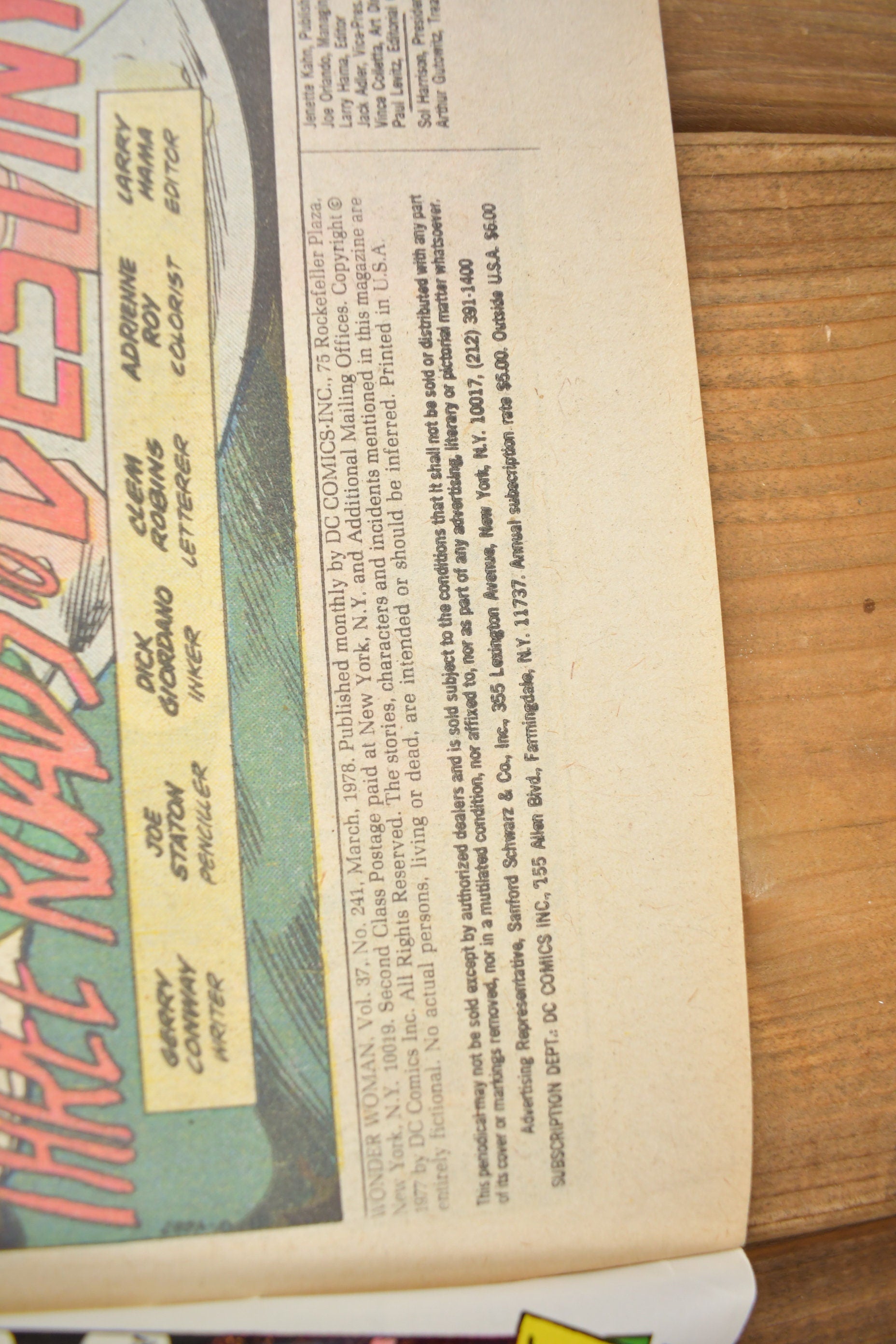 Vintage 1978 Wonder Woman Comic Book