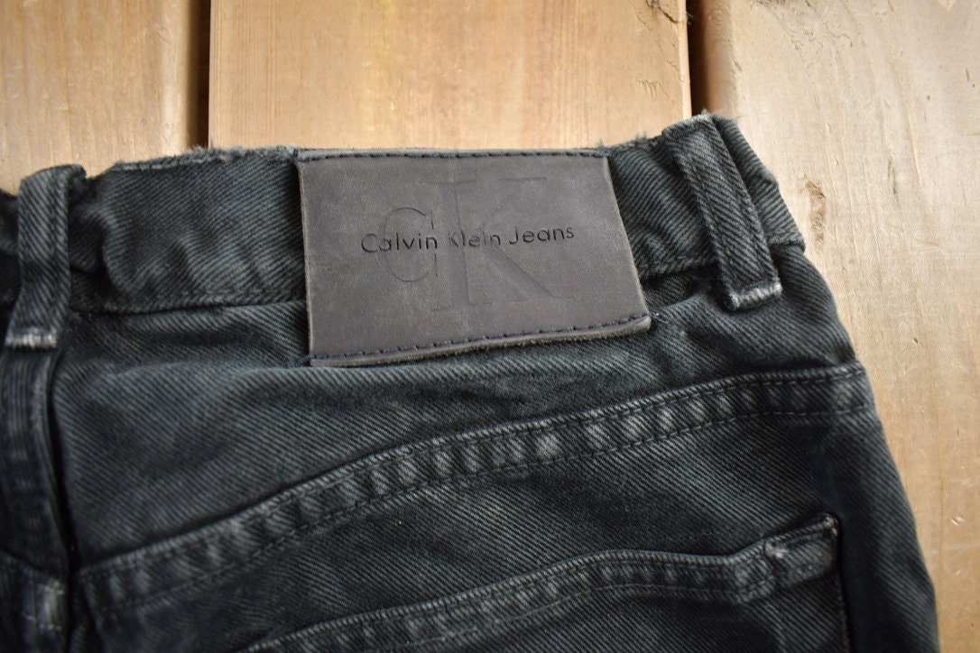 Vintage 1990's Calvin Klein Black Jeans 30x30