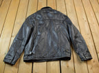 Vintage 1990s Chaps Leather Zip Up Jacket
