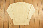 Vintage 1990s 3D Cable Knit Sweater