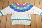 Vintage 1990s Easter Knit Crewneck Sweater  90s Crewneck  Made In USA  Preppy
