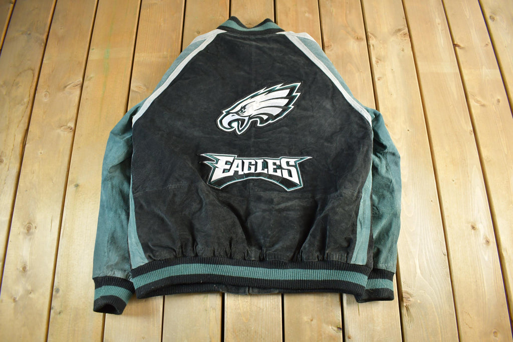 Vintage 2000s Philadelphia Eagles NFL Leather Jacket Men's XL