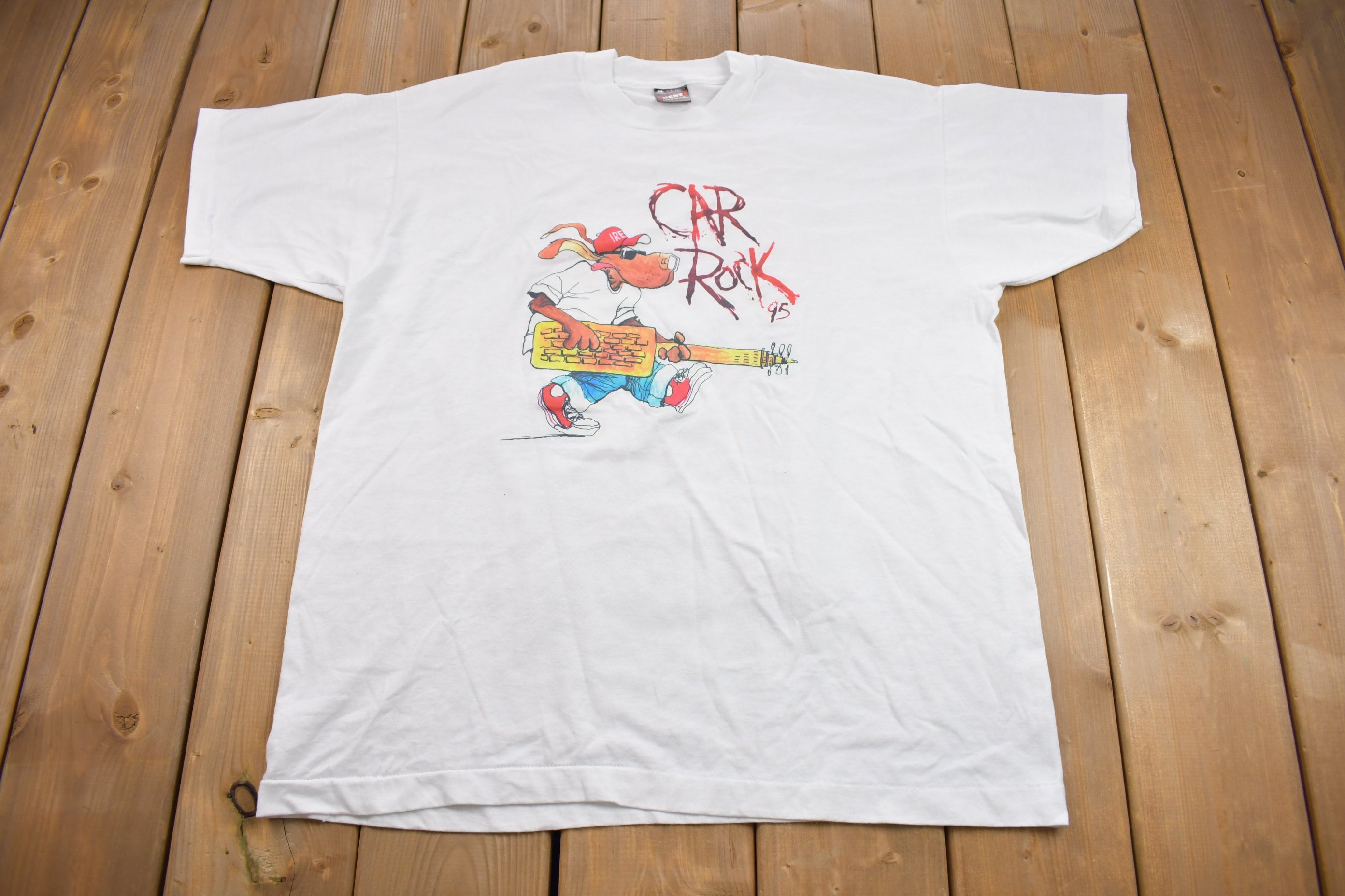 Vintage 1990s NICAR World Tour Car Rock Graphic T Shirt