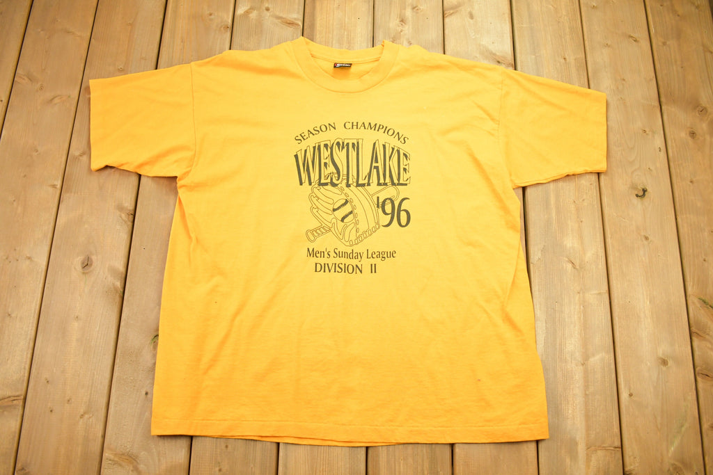 Vintage 1996 Westlake Baseball Season Champions Single Stitch T-Shirt
