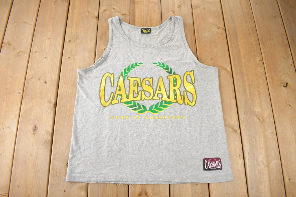 Vintage 1990s Cesars Palace Single Stitch Graphic Tank Top Shirt Made In USA