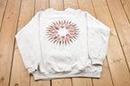 Vintage 1990s Floral Theme Crewneck Sweatshirt