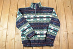 Vintage 1990s Northwoods Fleece Quarter Zip Sweater