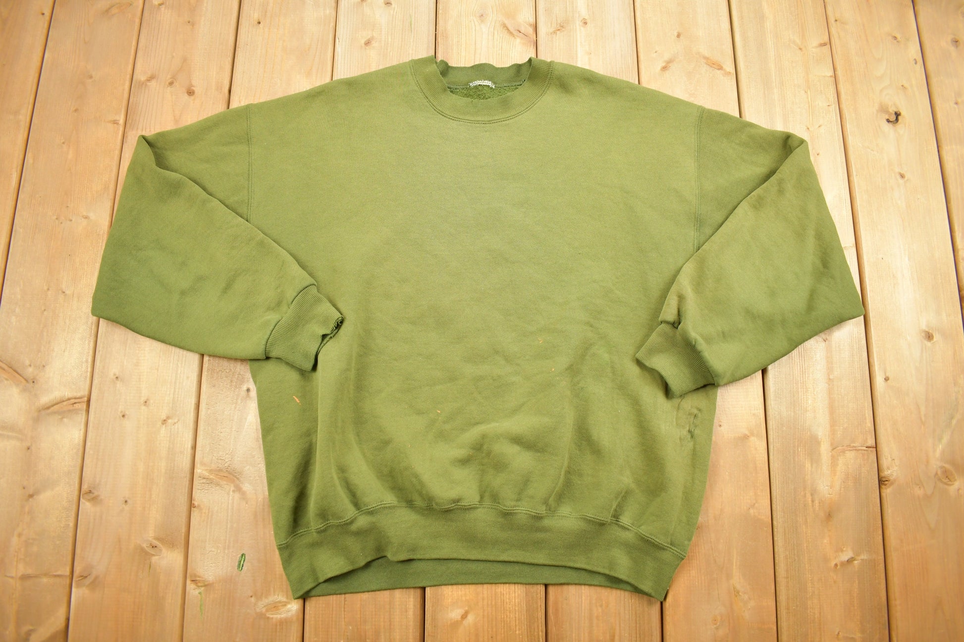 Vintage 1990s Blank Green Crewneck Sweatshirt