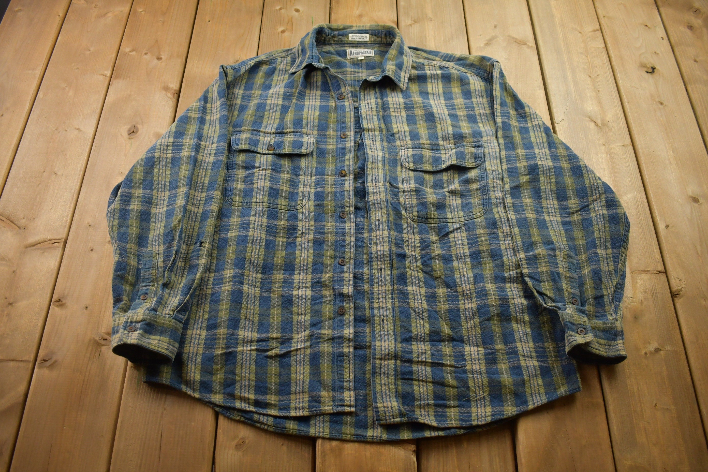 Vintage 1990s Aeropostale Plaid Button Up Shirt