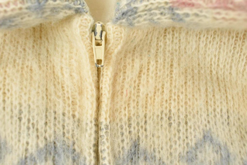 Vintage 1980s Samband of Iceland Knit Wool Sweater Jacket Women's Small