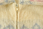 Vintage 1980s Samband of Iceland Knit Wool Sweater Jacket Women's Small