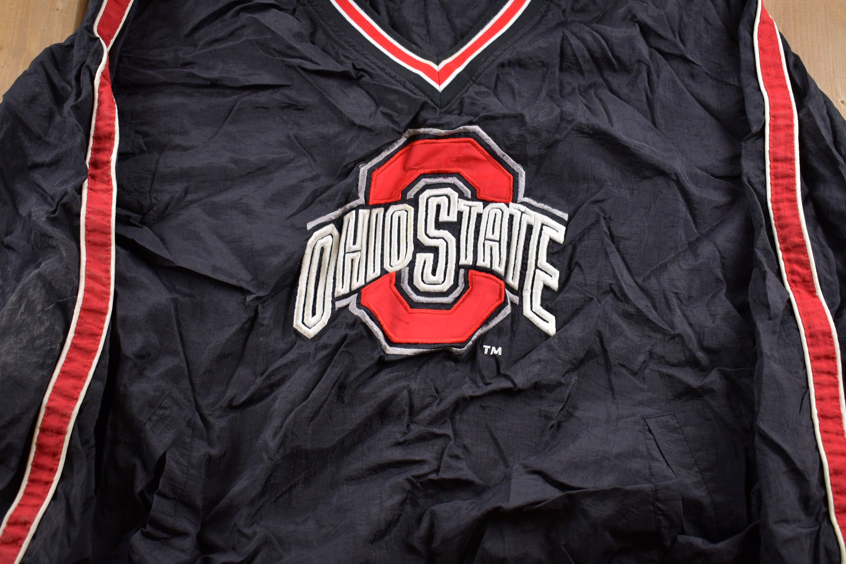 Vintage 1990s University of Ohio State Buckeyes NCAA Collegiate {Pullover Jacket