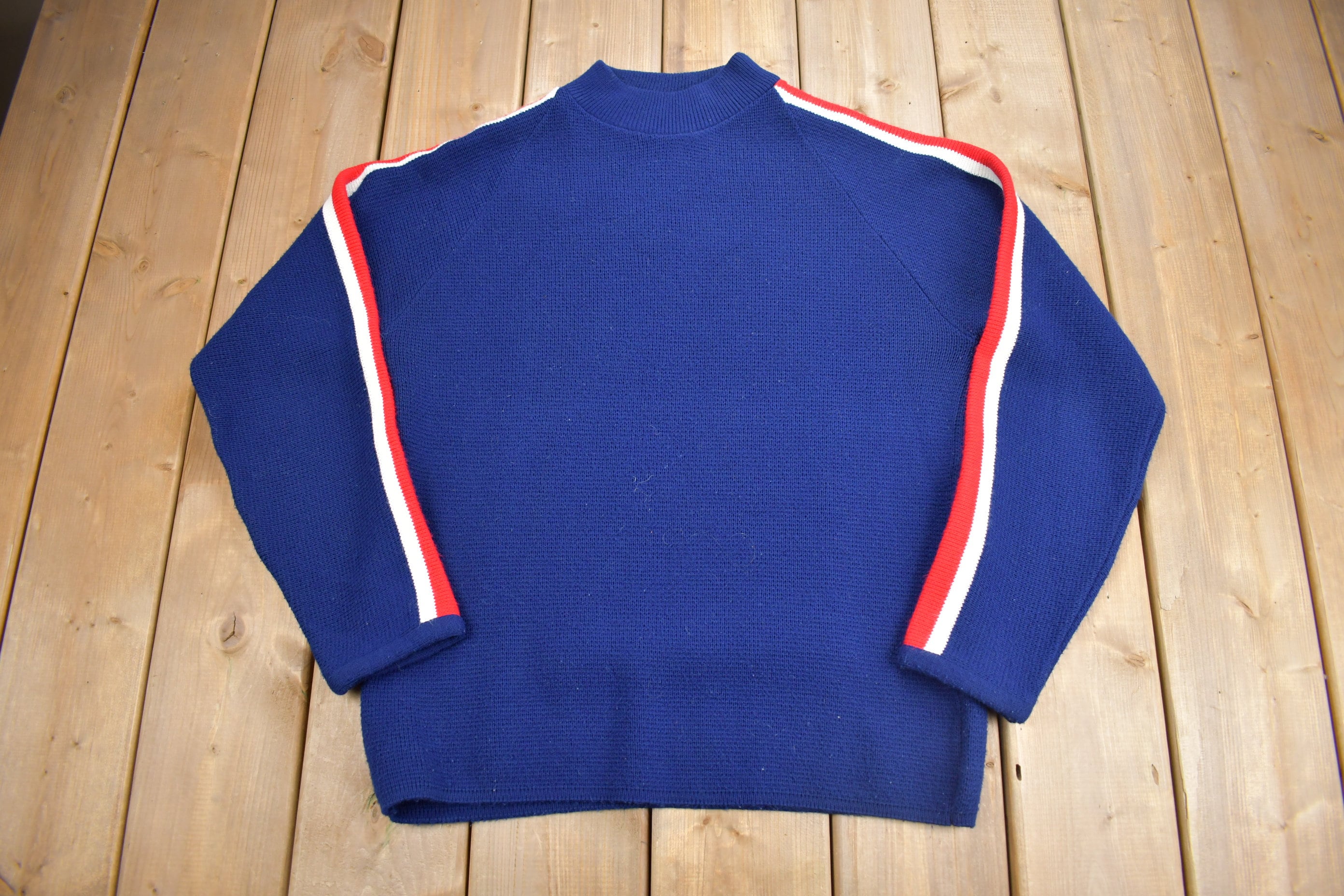 Vintage 1970s Knit Mockneck Sweater