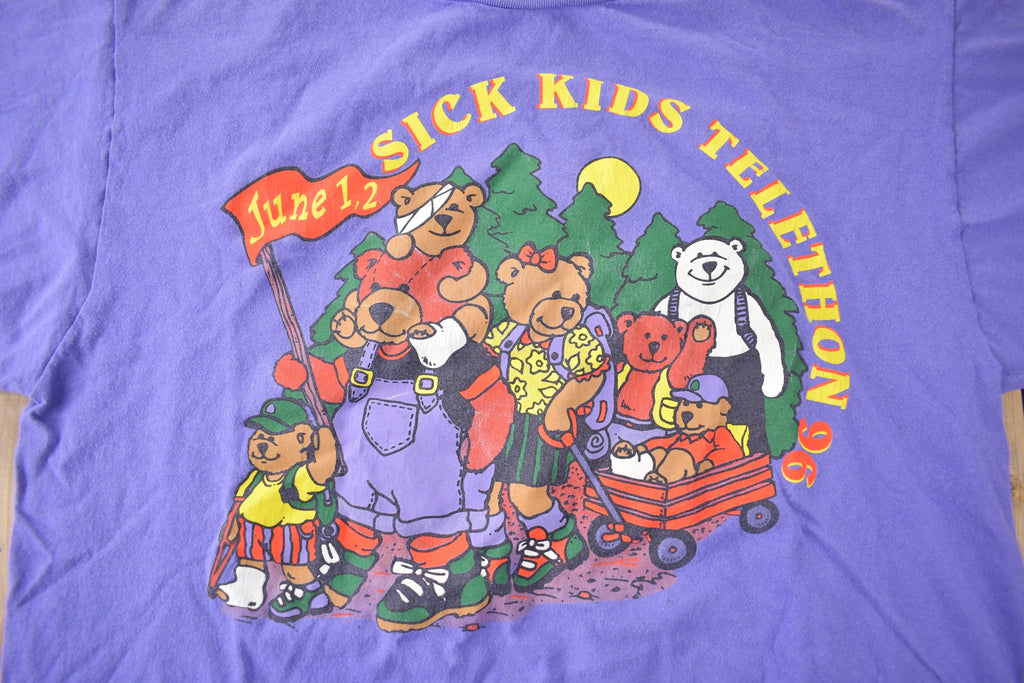 Vintage 1996 Sick Kids Telethon Souvenir T Shirt Made In USA Size M