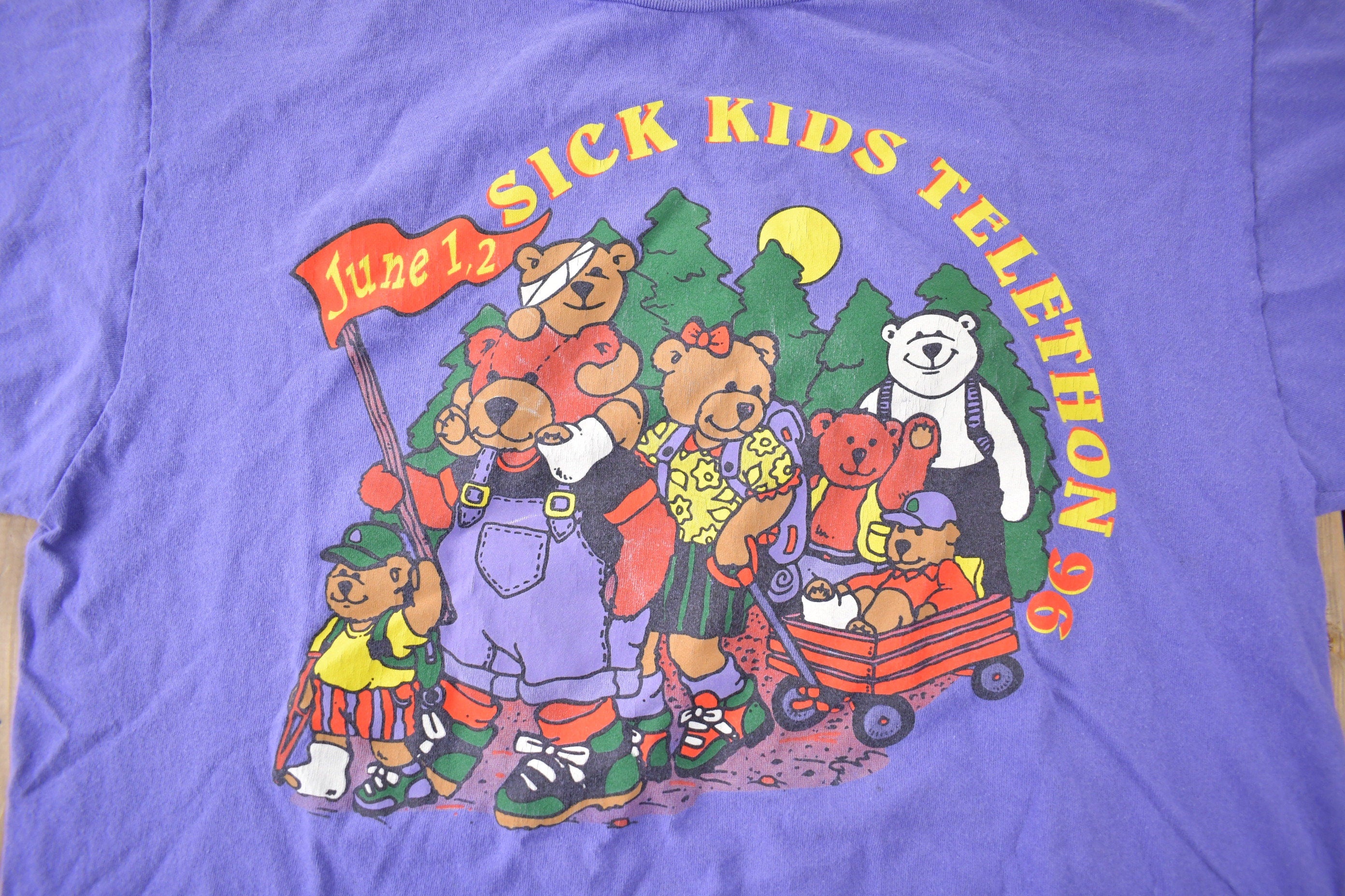 Vintage 1996 Sick Kids Telethon Souvenir T Shirt Made In USA Size M