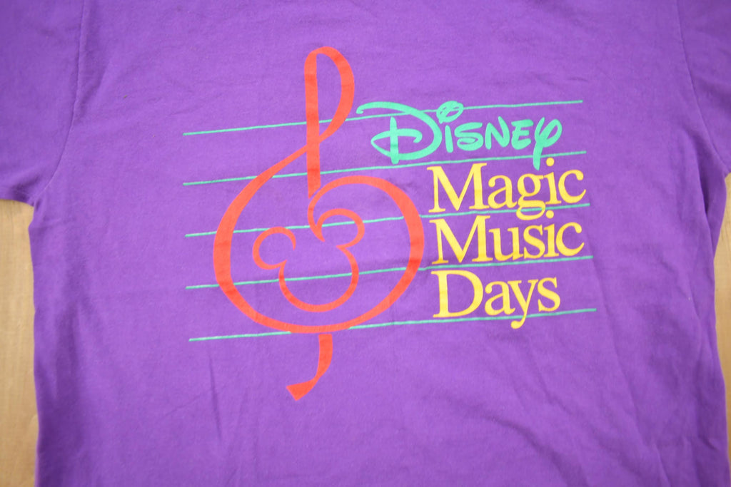 Vintage 1990s Disney Designs Magic Music Days Graphic T-Shirt  90s Graphic Tee  Made In USA  90s Disney Tee