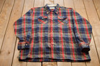 Vintage 1990s Above Average Plaid Flannel Button Up Shirt