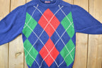 Vintage 1990s Smith Forester 100% Cotton Knit Crewneck Sweater