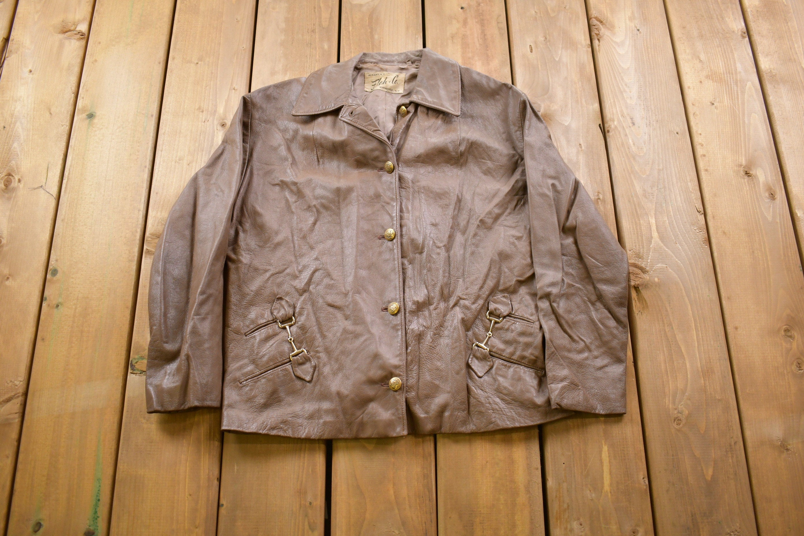 Vintage 1970s Flah Co Leather Jacket