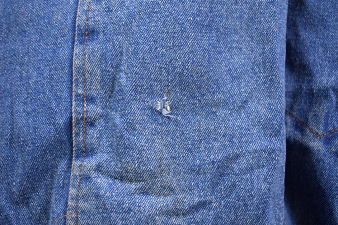 Vintage 1990s Brittania Outerwear Sherpa Lined Denim Jacket