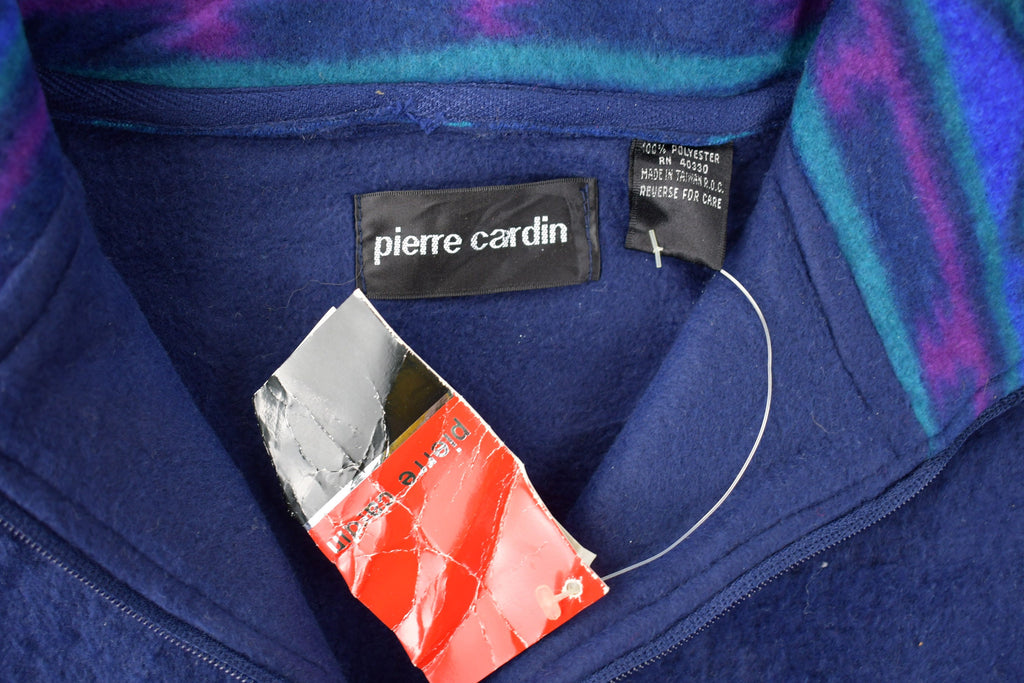 Vintage 1990s Pierre Cardin Deadstock Quarter Zip Fleece Sweater Size XL