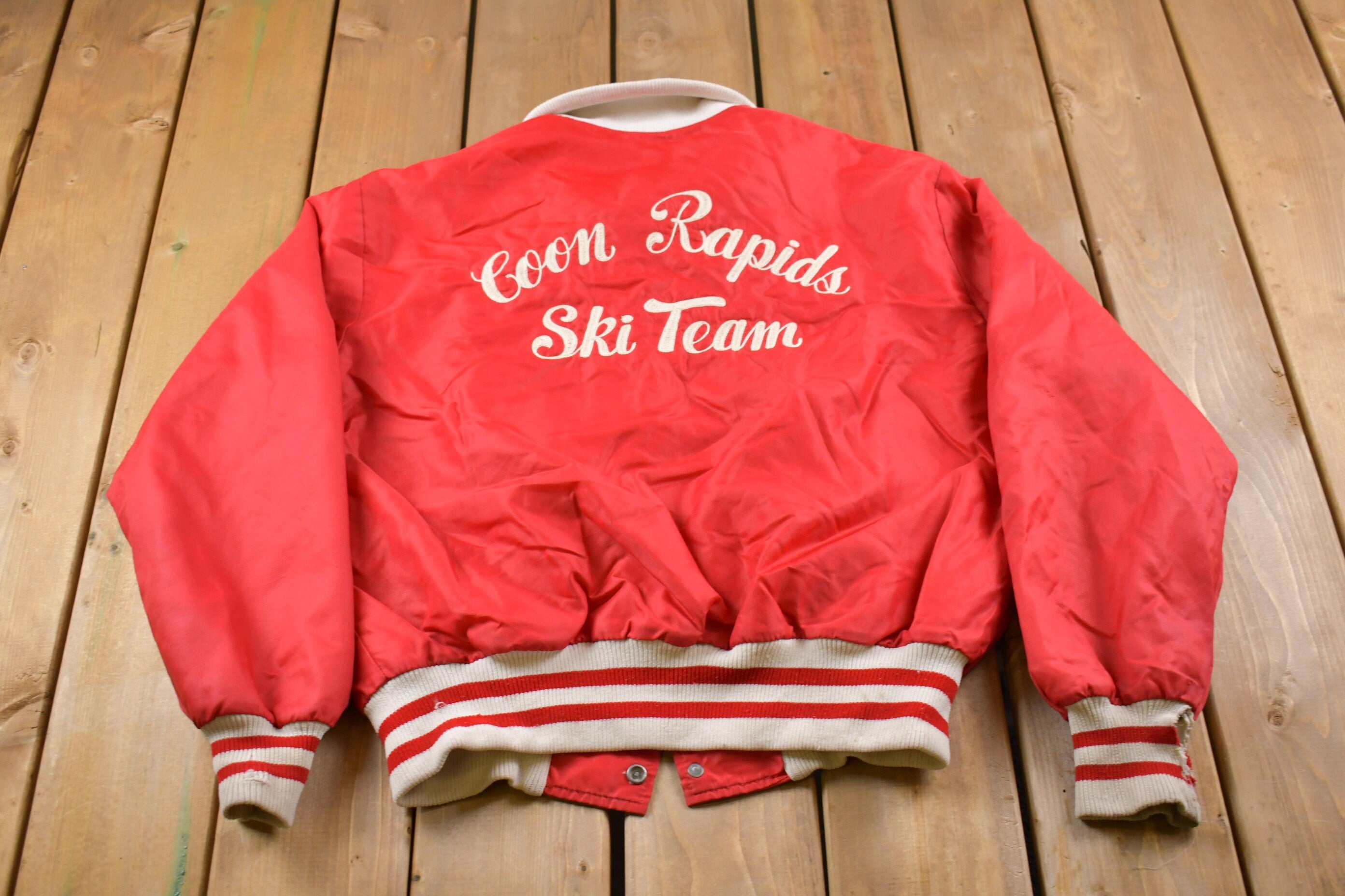 Vintage 1990s DeLong Coon Rapid Ski Team Windbreaker Jacket