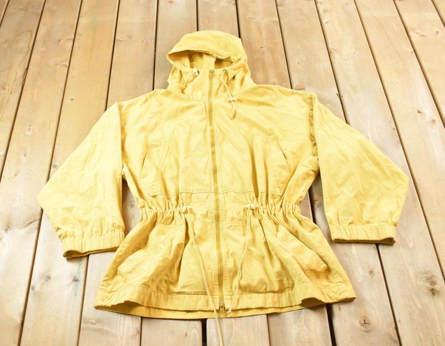 Vintage 1980s American Eagle Blank Yellow Windbreaker Jacket