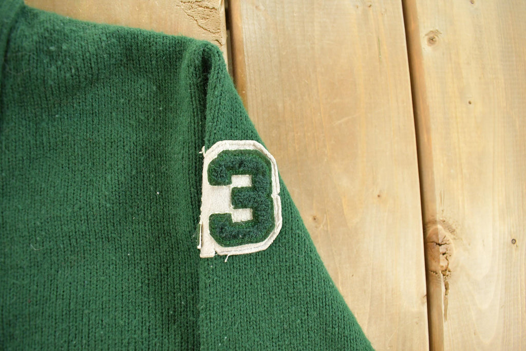 Vintage 1950s Bristol Collegiate Sportswear Knit Cardigan Sweater Men's Medium