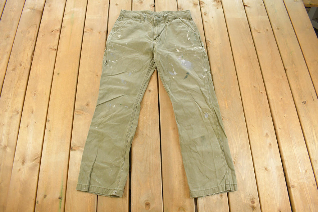 Vintage 2000s Carhartt Distressed Sun Faded Carpenter Pants Men's 33 x 31